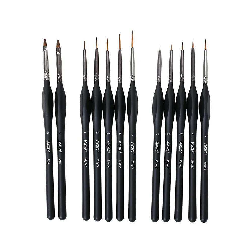 Brustro Artists Miniature Brush Set Of 12 Brustro